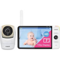Vtech [Upgraded] VM919HD Video Monitor with Battery Support 15-hr Video Streaming, 7" 720p HD Display,360 Panoramic Viewing, 110 Wide-Angle View,HD Night Vision,Up to 1000ft Range,Secured Transmission